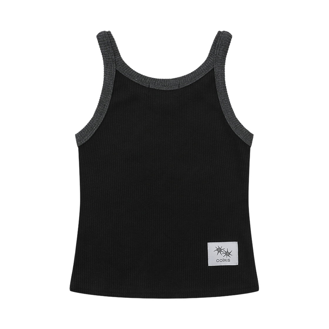 코이리스 솔루나 배색 크롭 슬리브리스 나시 블랙(Coiris Soluna Crop Sleeveless Black) - 2