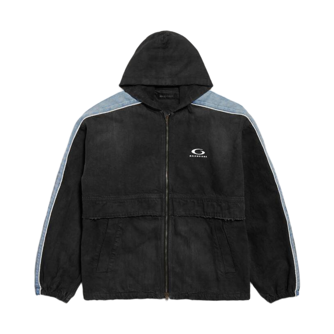 871350TQW562279 Balenciaga Piping Detail Jacket Black