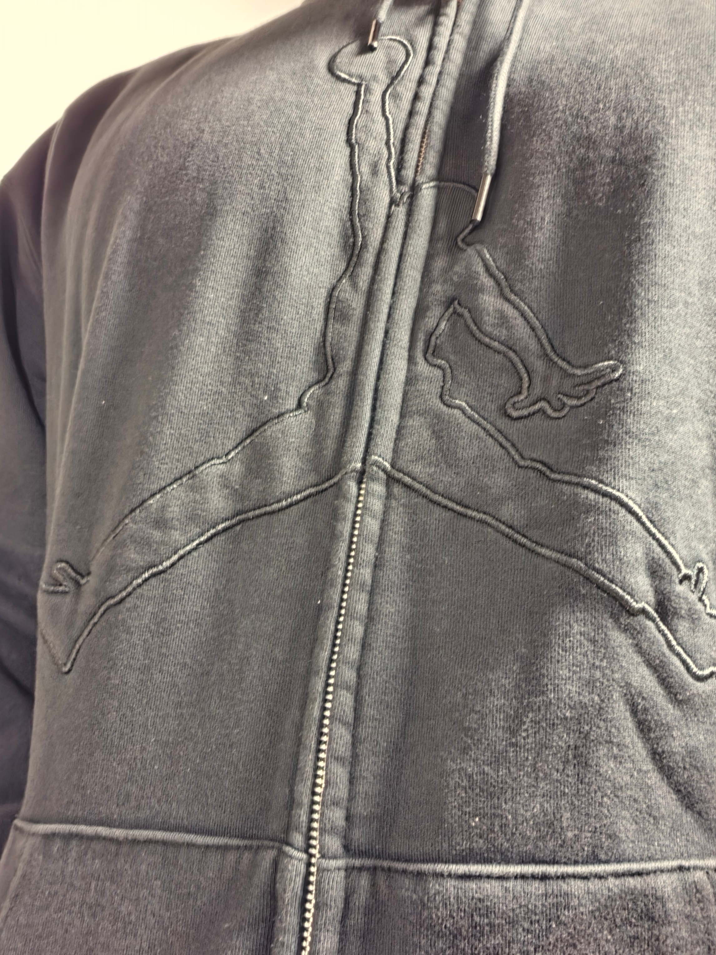 Supreme x Jordan Zip Up Hooded Sweatshirt Black - 26SS 착용 스타일 - 1