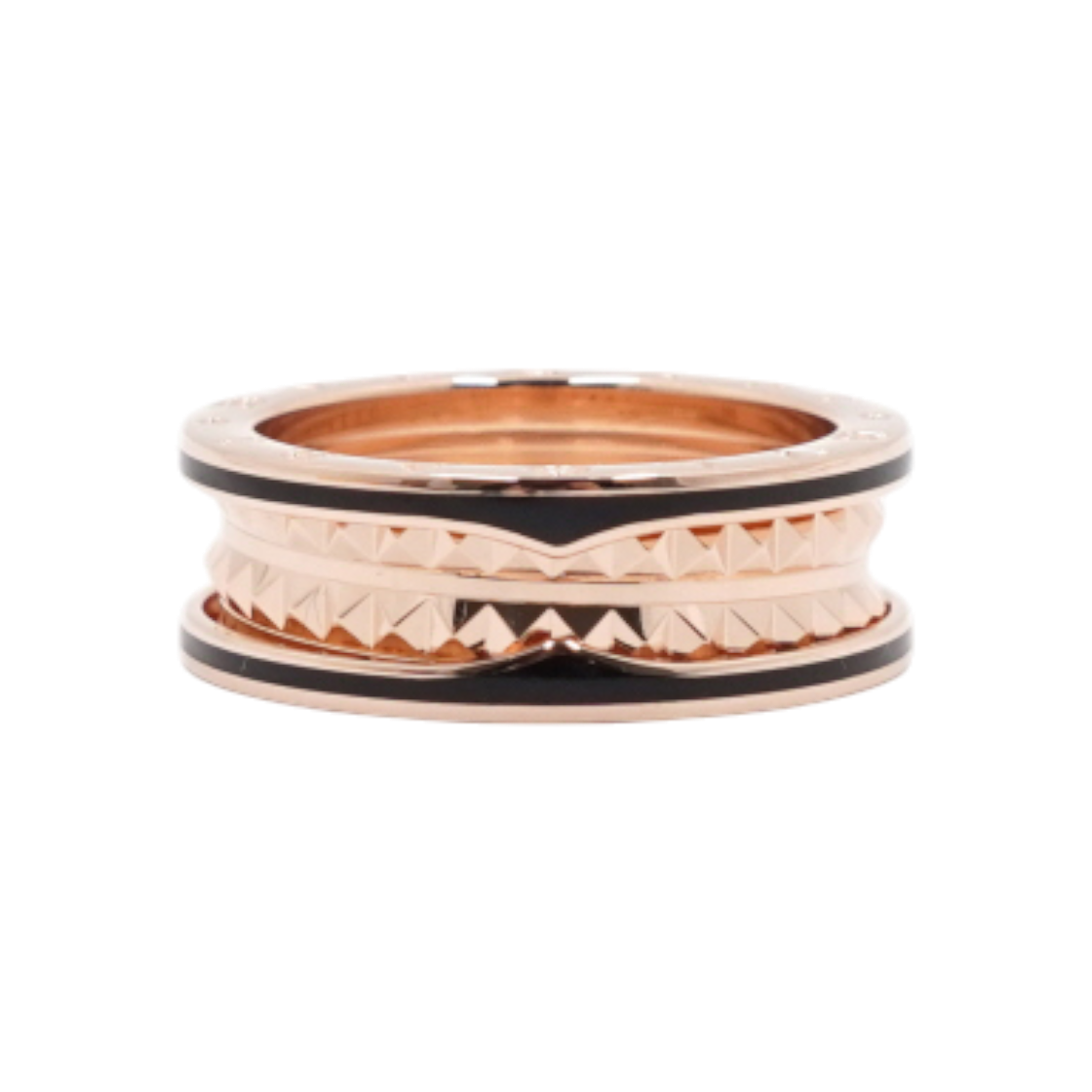 IT5L926KK7P9 Bulgari 358004 18K Rose Gold B.Zero1 Rock 2-Band Ring