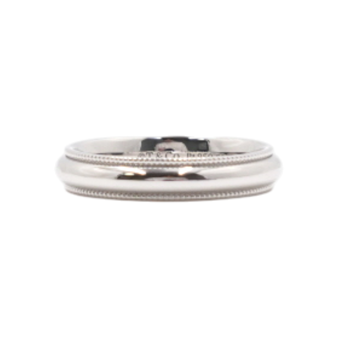 ITQFEP76IGNA Tiffany & Co Platinum Classic Milgrain 4mm Wedding Band Ring