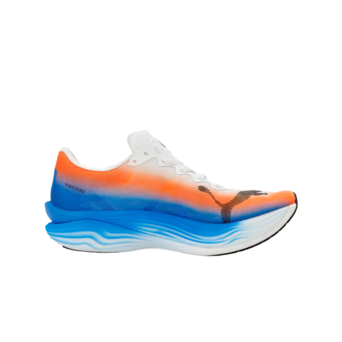 313420-01 Puma Deviate Nitro Elite 3 Ekiden White Heat Fire Black