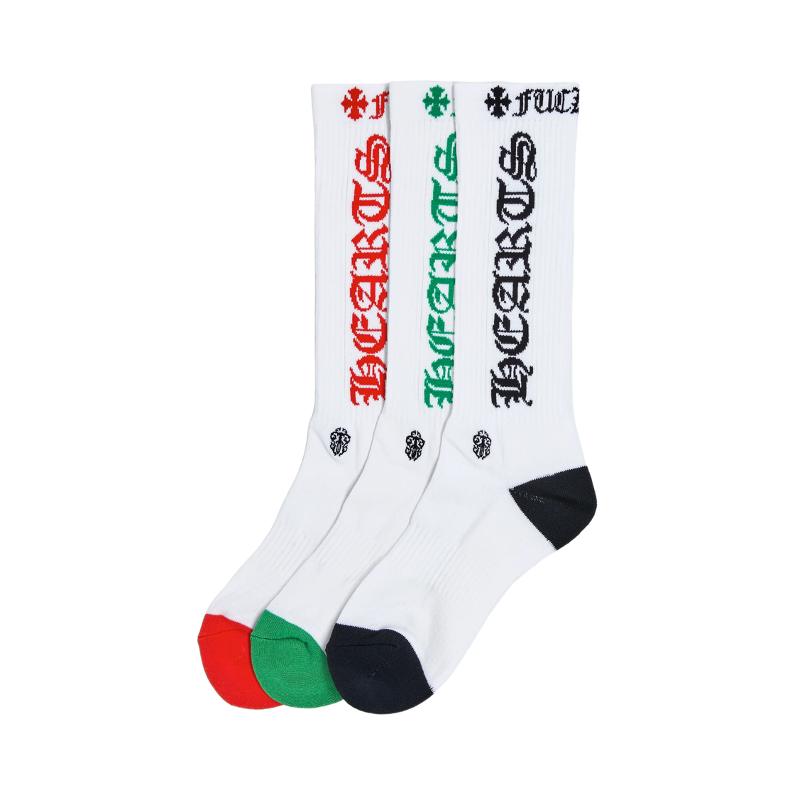크롬하츠 CH 로고 삭스 (3개 세트)(Chrome Hearts CH Logo Socks (Set of 3)) - 1