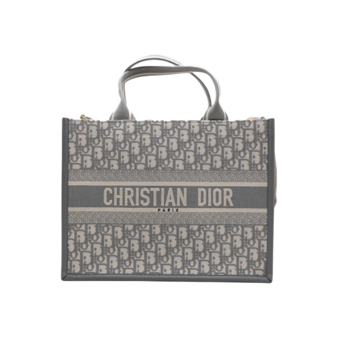 ITAE6AJR5UQB Dior M1324CZBB Gray Oblique Medium Tote Bag & Shoulder Bag