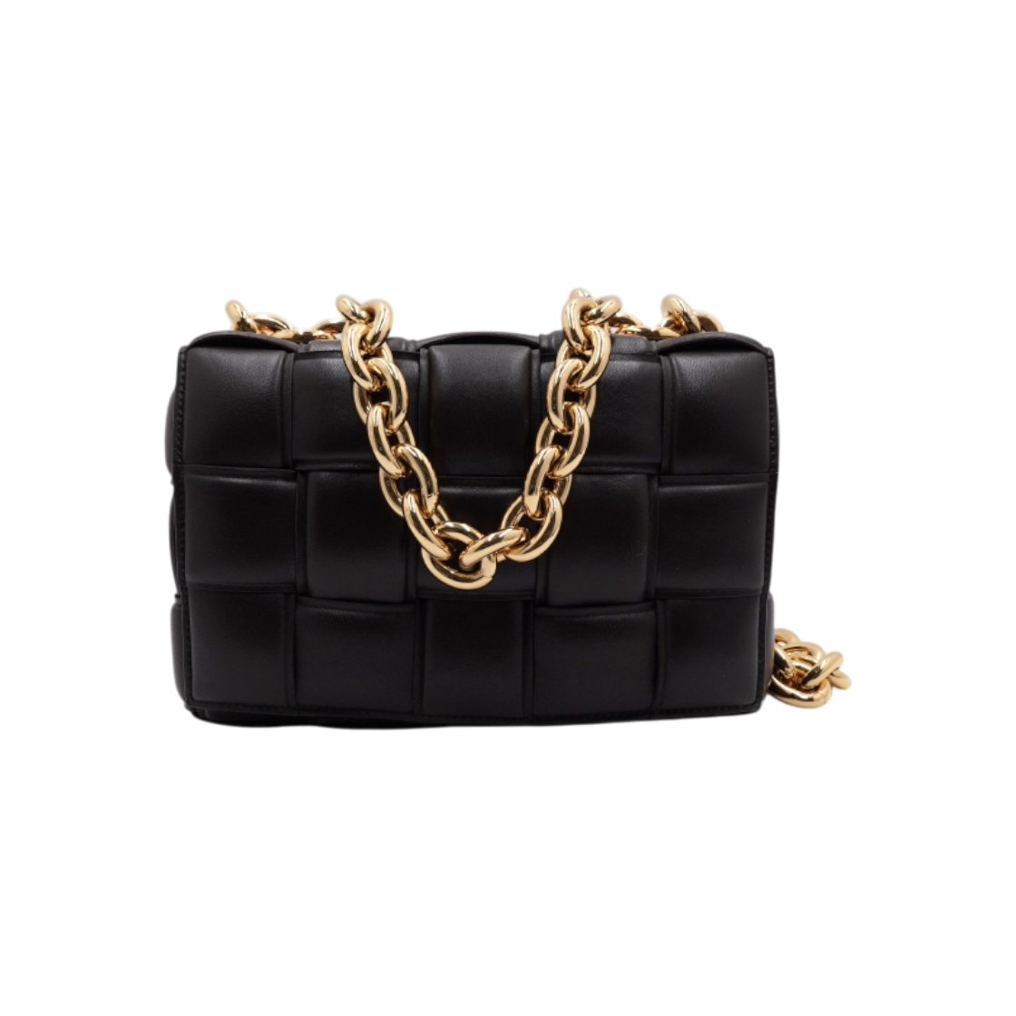 ITIOMPNJ54ER Bottega Veneta 631421 Brown Intrecciato Pondenate Chain Top Handle Cassette Bag