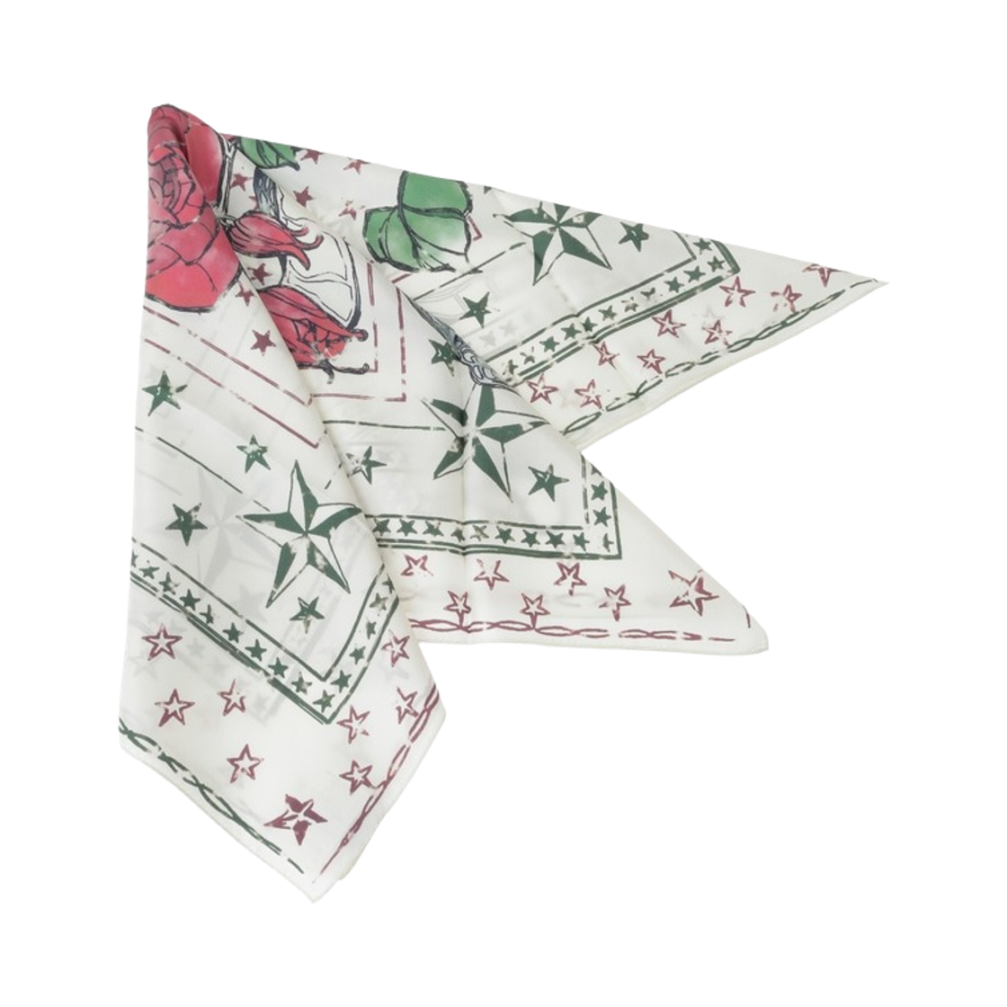컨버스 도쿄 스네이크 & 로즈 실크 스카프 아이보리(Converse Tokyo Snake & Rose Silk Scarf Ivory)