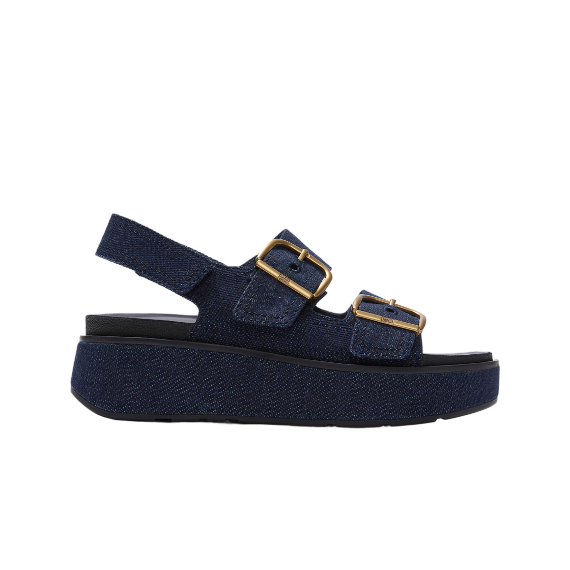 (W) 핏플랍 젠-FF 맥스 버클 데님 백 스트랩 샌들 데님((W) FITFLOP Gen-FF Max Buckle Denim Back-Strap Sandals Denim)