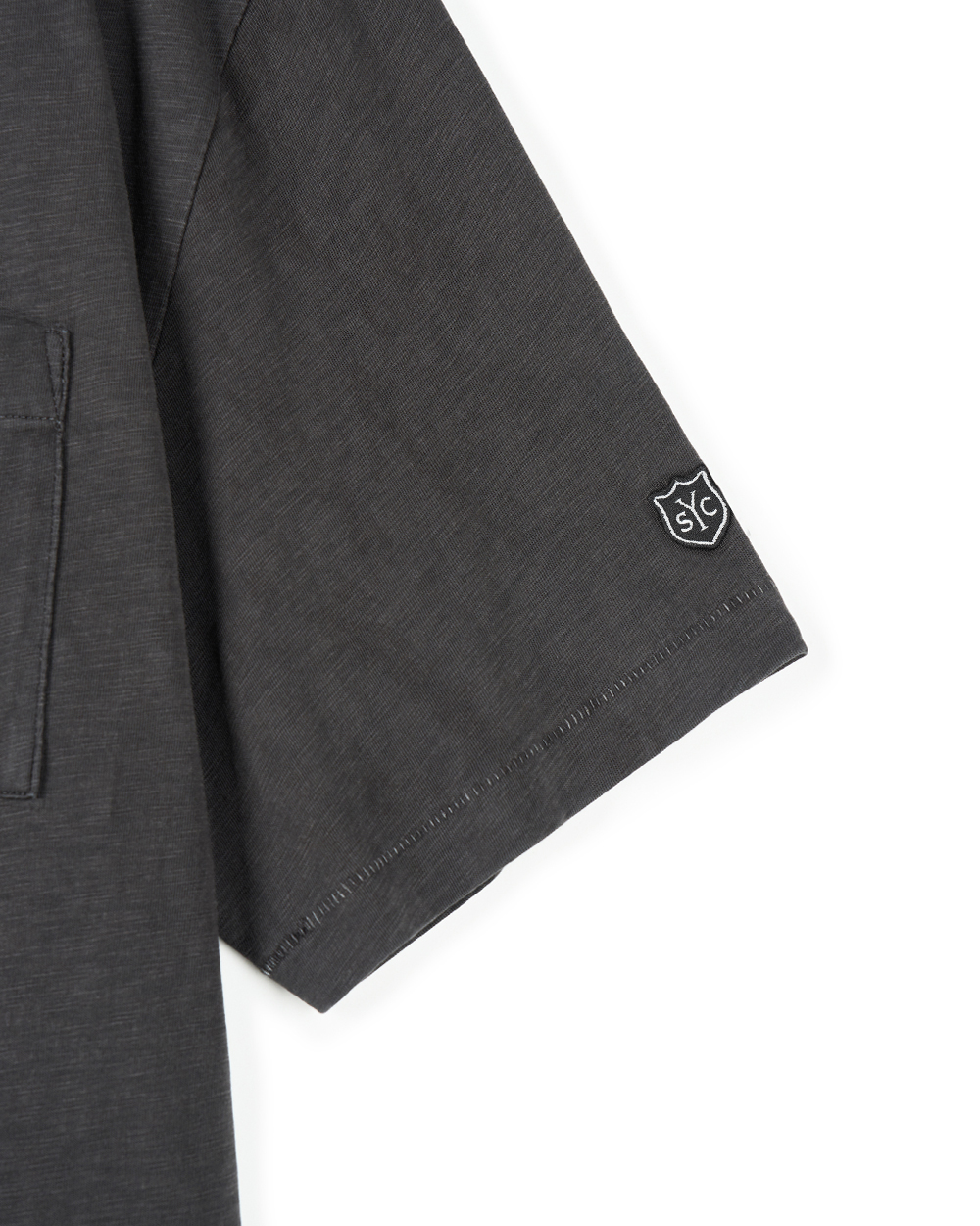(M)선데이세레머니 내추럴 다이드 베이직 슬럽 티 - 애쉬 차콜((M) SUNDAY CEREMONY Natural Dyed Basic Slub Tee - Ash Charcoal) - 5
