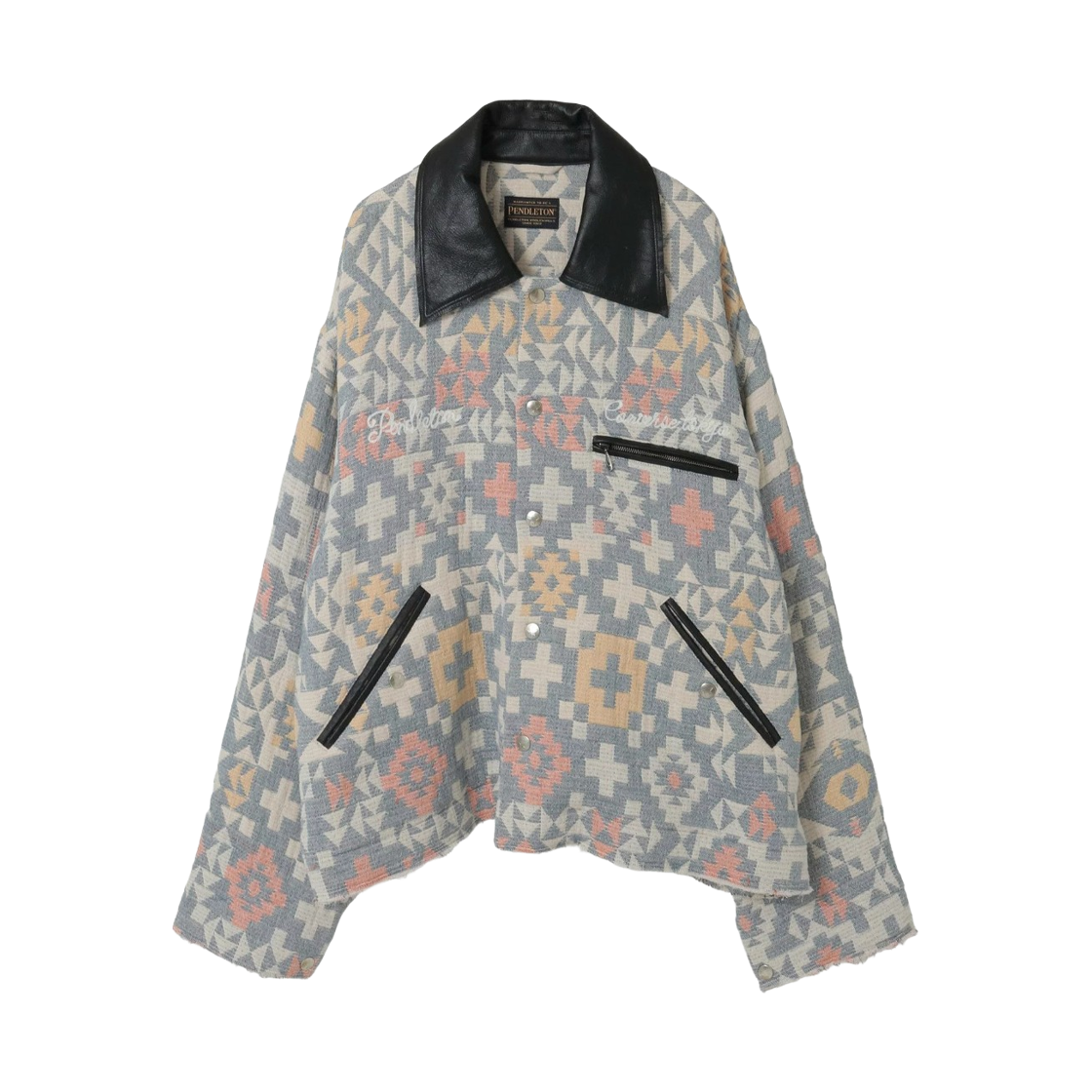 ์ปจ๋ฒ์ค ๋์ฟ x ํ๋คํด ์์นด๋ ์์ผ ๋ธ๋ฃจ(Converse Tokyo x Pendleton Jacquard Jacket Blue)