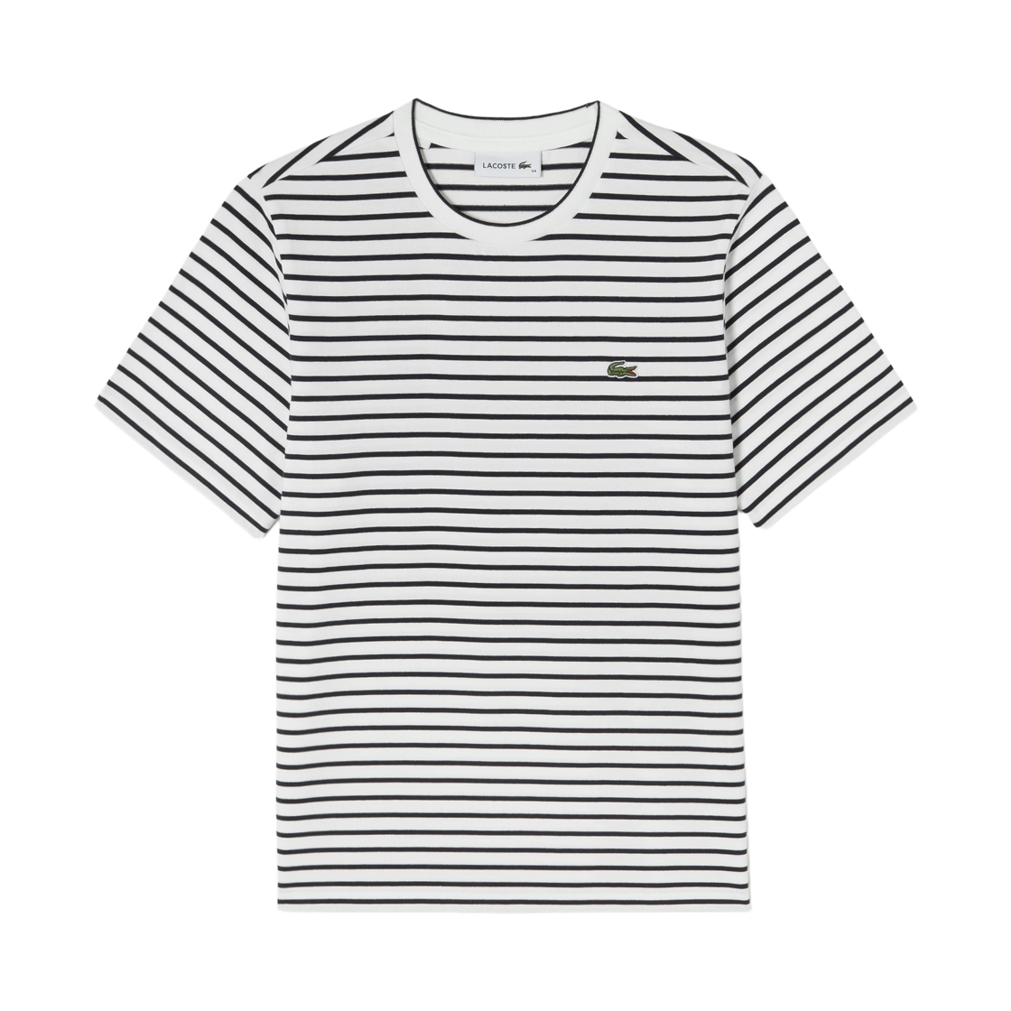 (W) 라코스테 스트라이프 숏슬리브 티셔츠 블루((W) Lacoste Stripe Short Sleeve T-Shirt Blue)