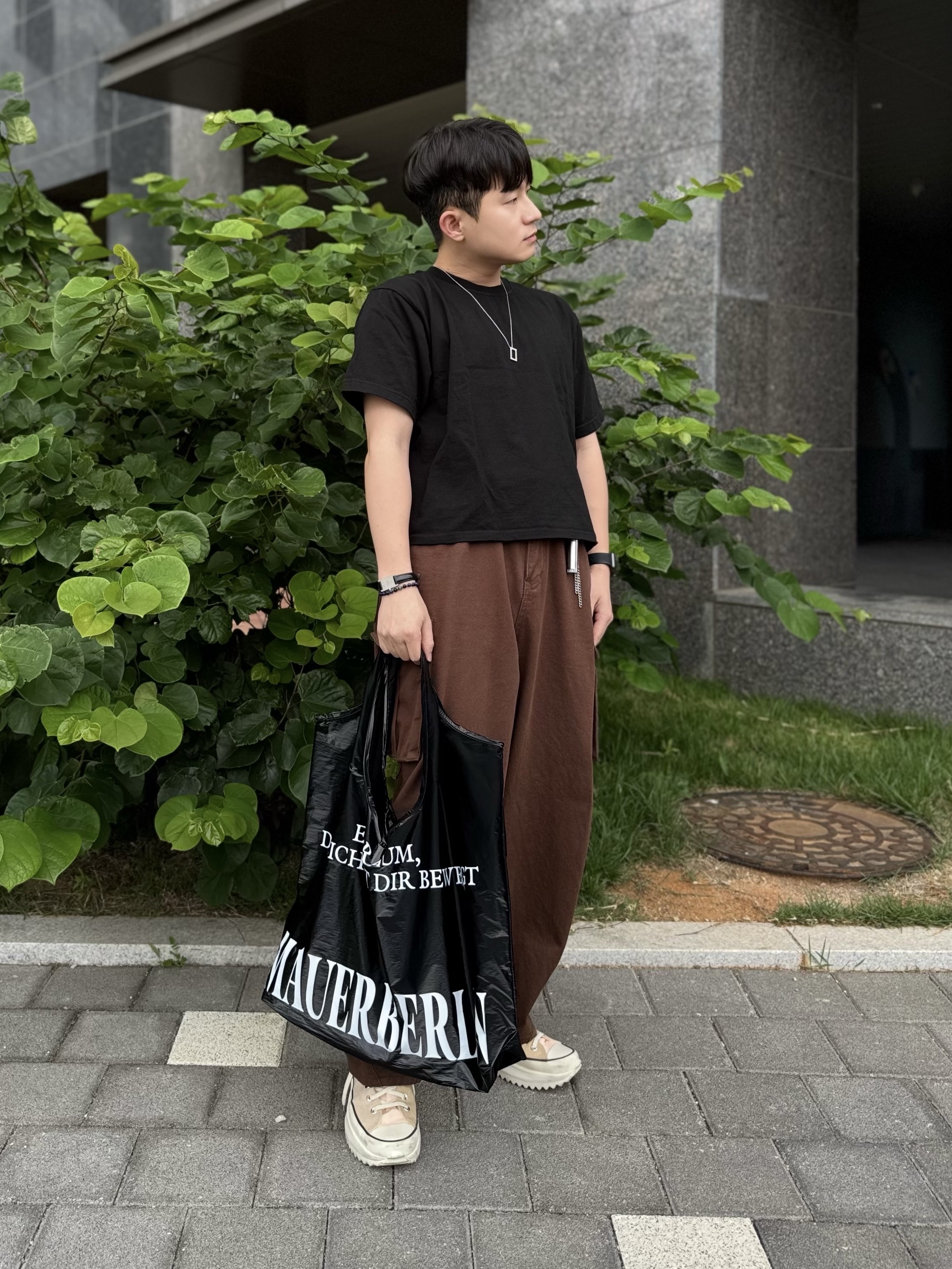 Converse Run Star Hike Hi Tri-Panel Farro 착용 스타일 - 2