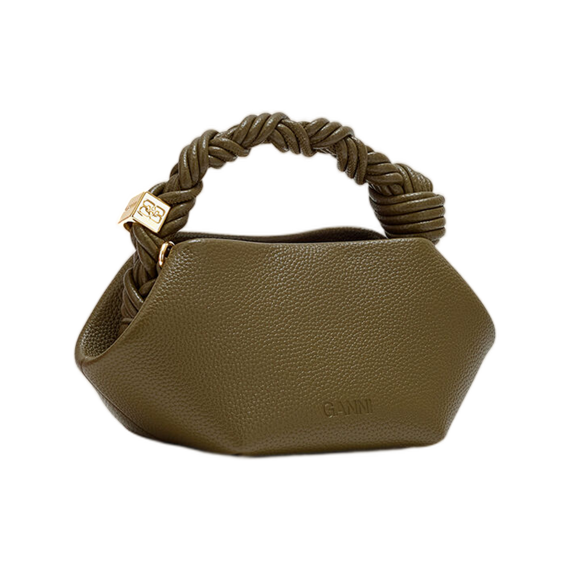 가니 미니 보우백 그린 그레인드 밀리터리 올리브(Ganni Mini Bou Bag in Green Grained Military Olive) - 2