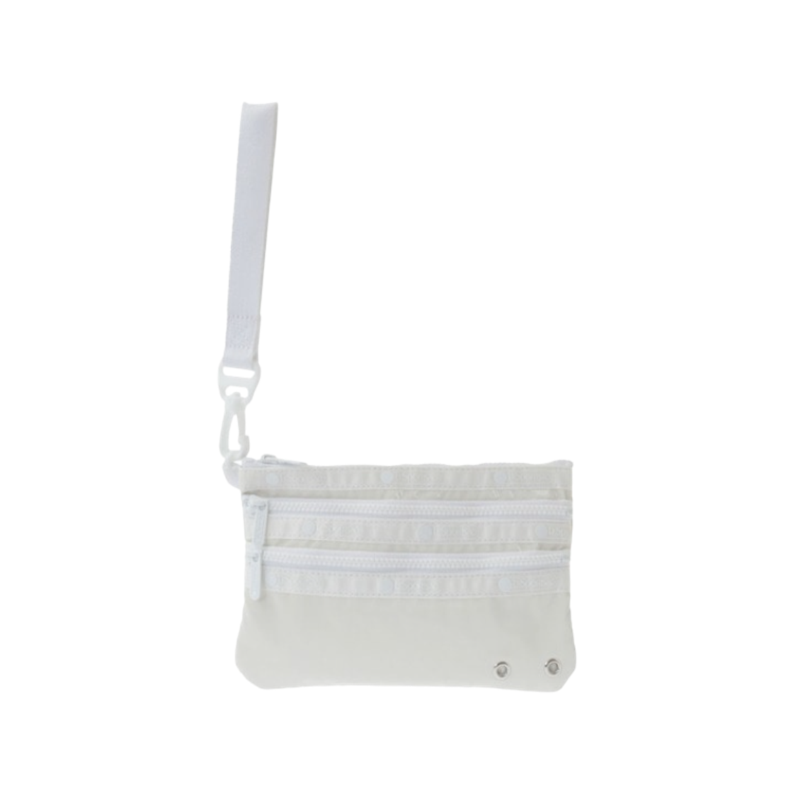 컨버스 도쿄 x 레스포색 3-집 코스메틱 스트랩 파우치 화이트(Converse Tokyo x Lesportsac 3-Zip Cosmetic Strap Pouch White)