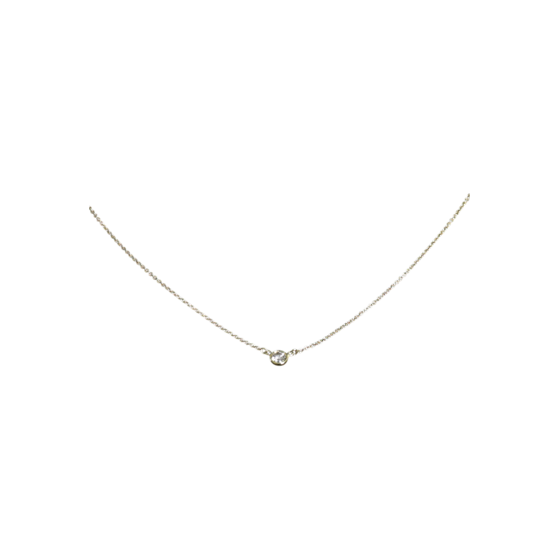 ITQBCKSNFGOU Tiffany & Co. 18K Yellow Gold 1P Diamond By The Yard Pendant Necklace