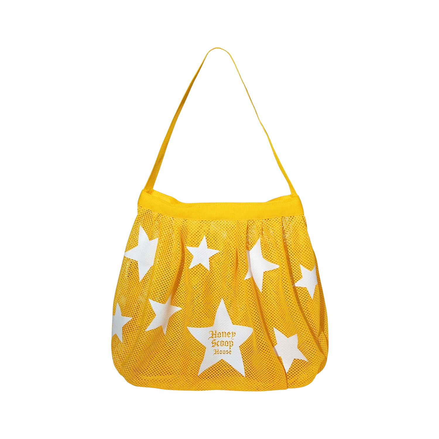 사파리스팟 x 허니스쿱하우스 오이 로고 스타스 메쉬 백 허니(Safarispot x Honey Scoop House OE Logo Stars Mesh Bag Honey)