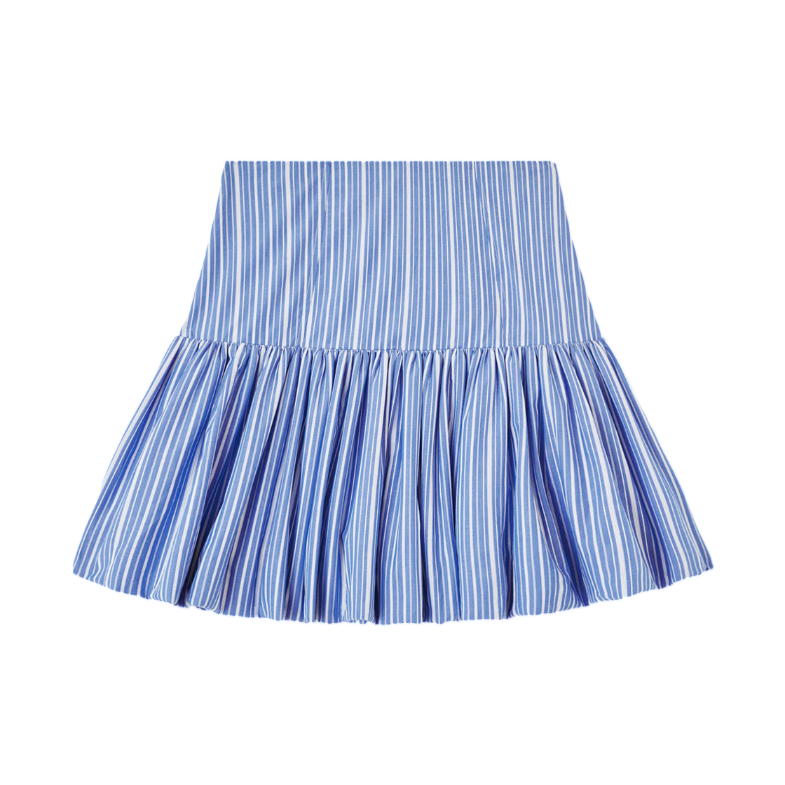 (W) 가니 스커트 블루 스트라이프 누비안 네이비((W) Ganni Skirt in Blue Stripes Nouvean Navy) - 1