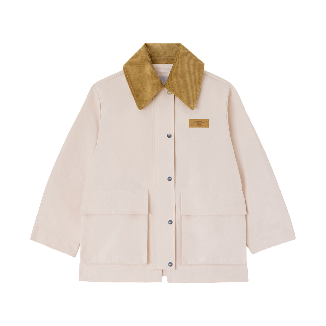 (W) 가니 자켓 핑크 트윌 프림로즈 핑크((W) Ganni Jacket in Pink Twill Primrose Pink) - 1