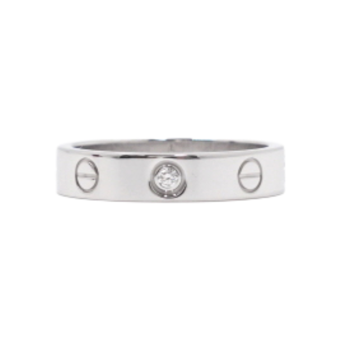 ITIJPRWVNQRB Cartier B40505 18K White Gold 1P Diamond Love Ring