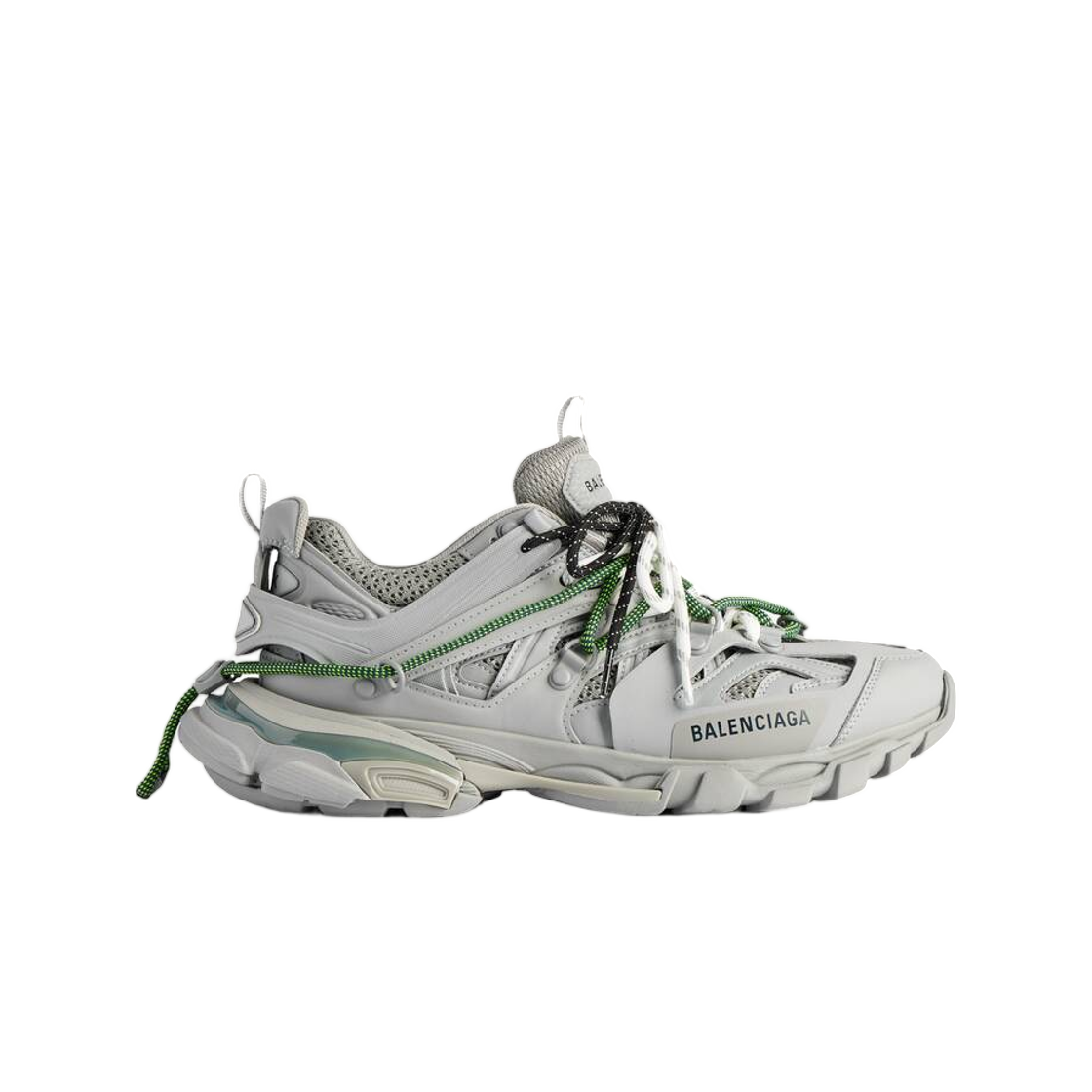 800592WTRHK1794 Balenciaga Track Trail Laces Sneaker Grey Yellow White Navy