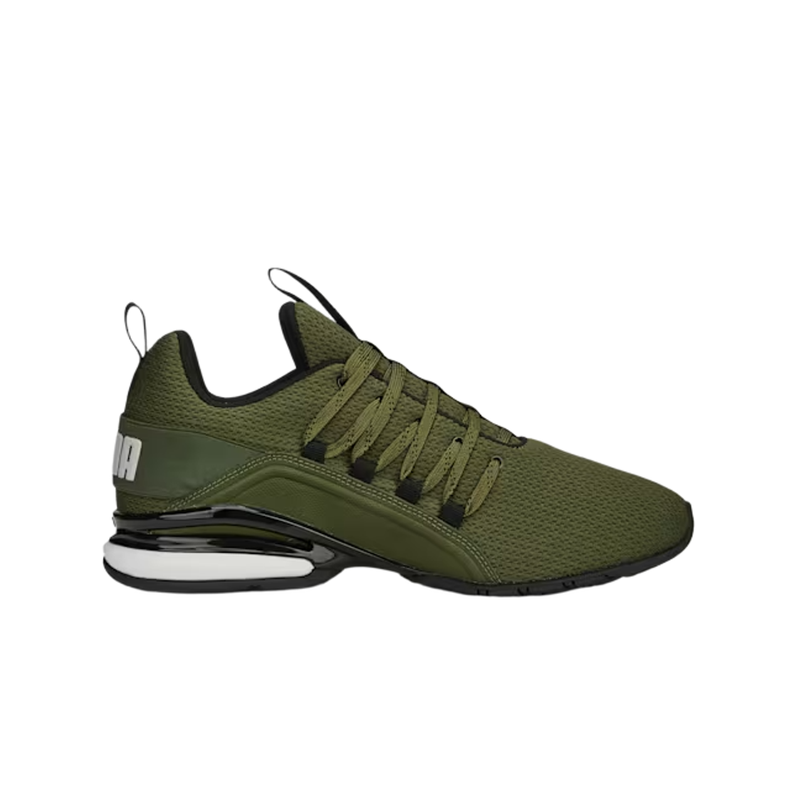 377911-04 Puma Axelion Refresh Green Moss Puma Black Feather Gray