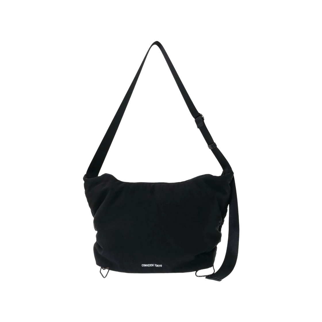컨버스 도쿄 사이드 개더 나일론 패딩 숄더백 블랙(Converse Tokyo Side Gather Nylon Padded Shoulder Bag Black)