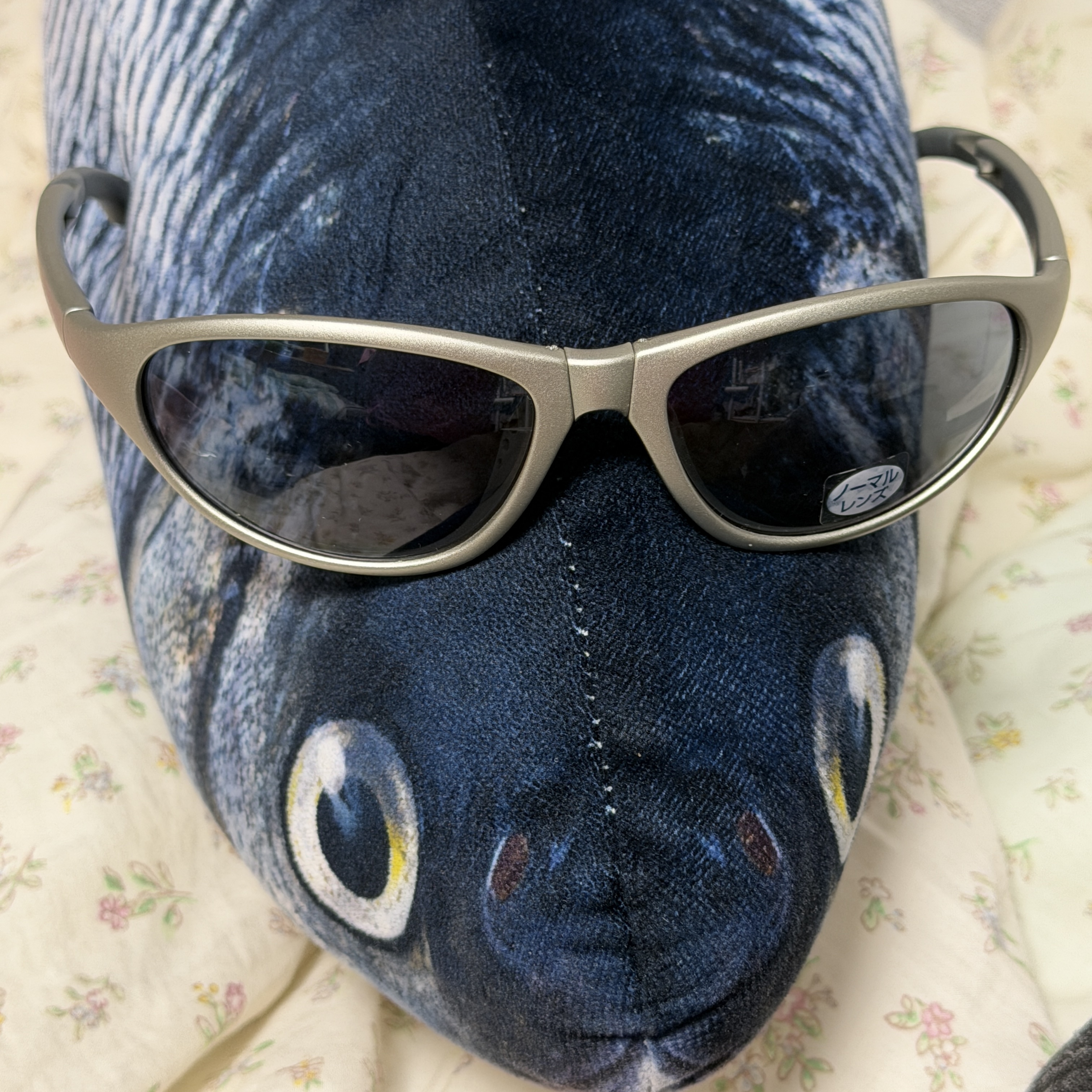 Montbell Trekking Glasses Silver Metallic Light Grey 착용 스타일