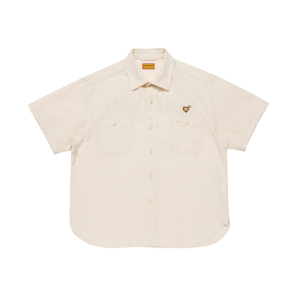 HM31SH040 Human Made Chambray S/S Shirt White