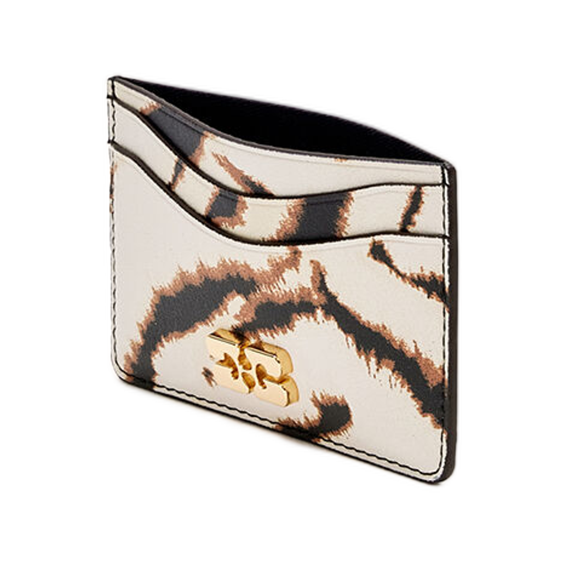 가니 보우 카드 홀더 지브라 에그렛(Ganni Bou Card Holder in Zebra Egret) - 2