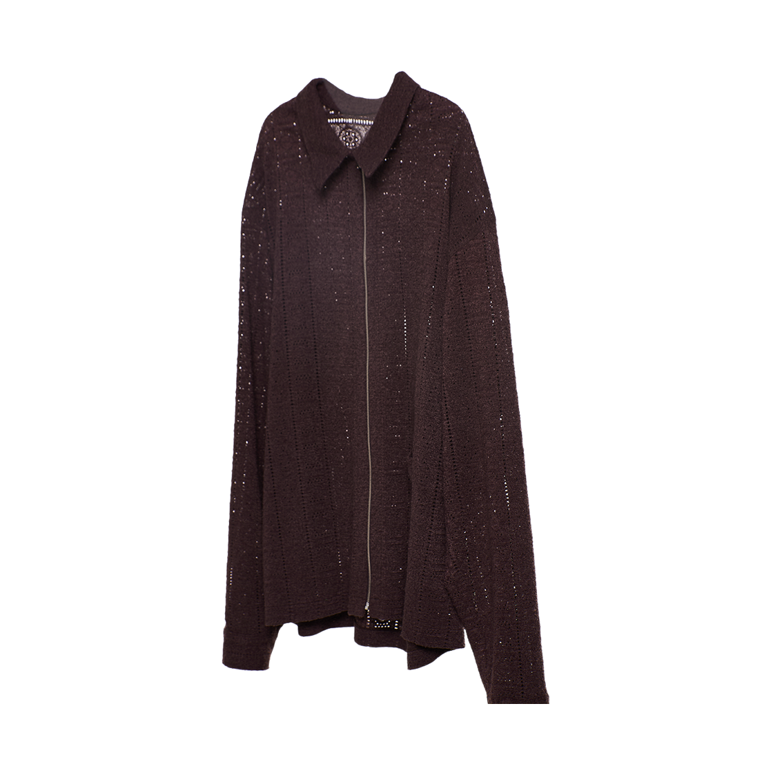 애프터마켓 펀칭 집업 셔츠 브라운(aftermarket Punching Zip-Up Shirt Brown)