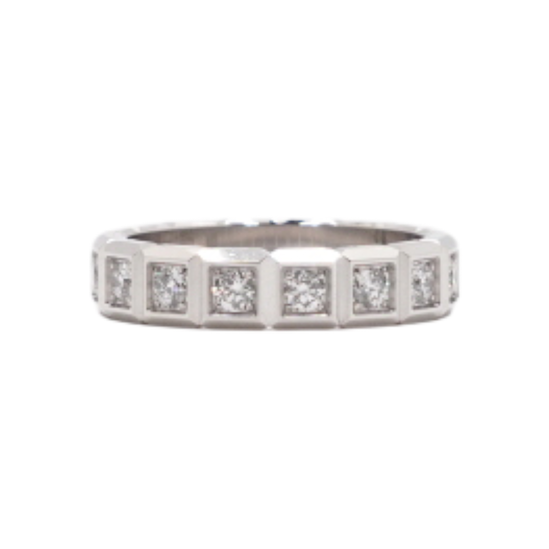 쇼파드 829834 18K 화이트골드 0.55ct 파베다이아 아이스큐브 여성 링 반지-7호aa64079(Chopard 829834 18K White Gold 0.55ct Pave Diamond Ice Cube Women Ring)