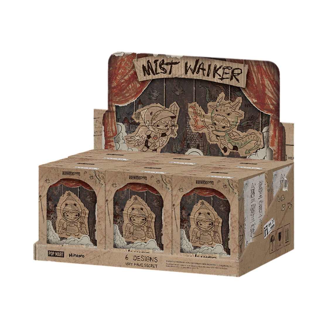 팝마트 히로노 안개 속 여행자 시리즈 인형 키링 미개봉 랜덤박스 (6개입)(Pop Mart Hirono Mist Walker Series Plush Doll Pendant Sealed Case (6 Blind Boxes)) - 1