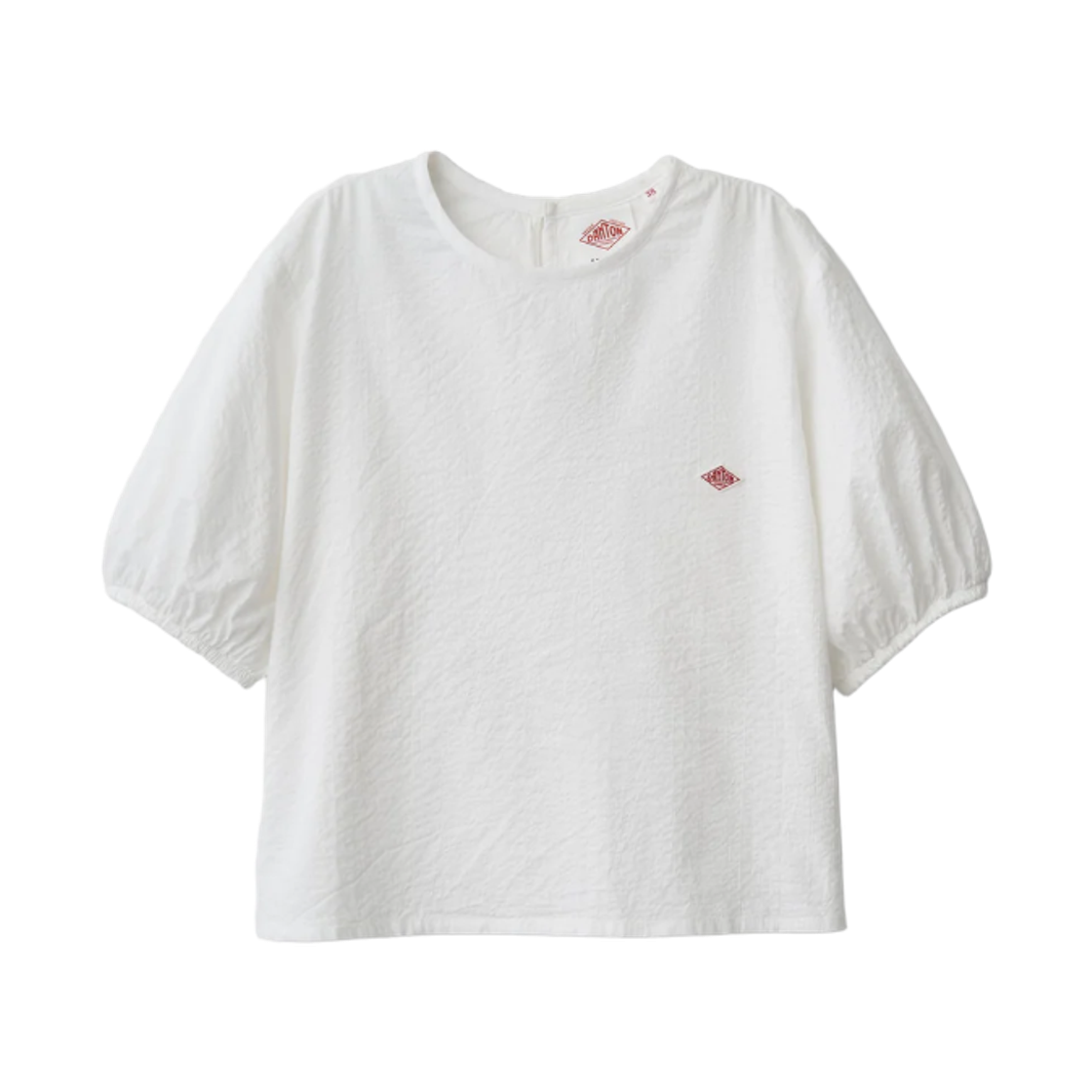 DT-B0439-UKK (W) Danton Seersucker Pullover Blouse Off White