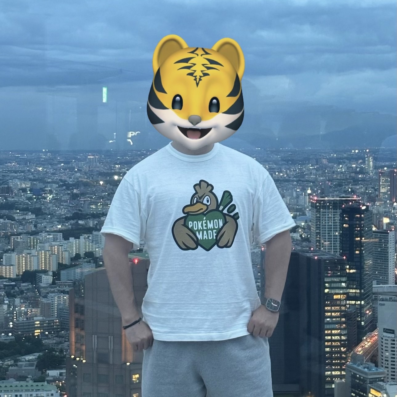 Human Made x Pokemon Made Graphic T-Shirt #2 White, Nike NRG Solo Swoosh Fleece Shorts Dark Grey Heather - US/EU 착용 스타일