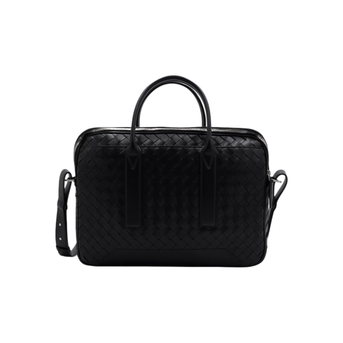 IT7NSB8ANNEA Bottega Veneta 766361 Black Getaway Large Briefcase Mes Tote & Shoulder Bag