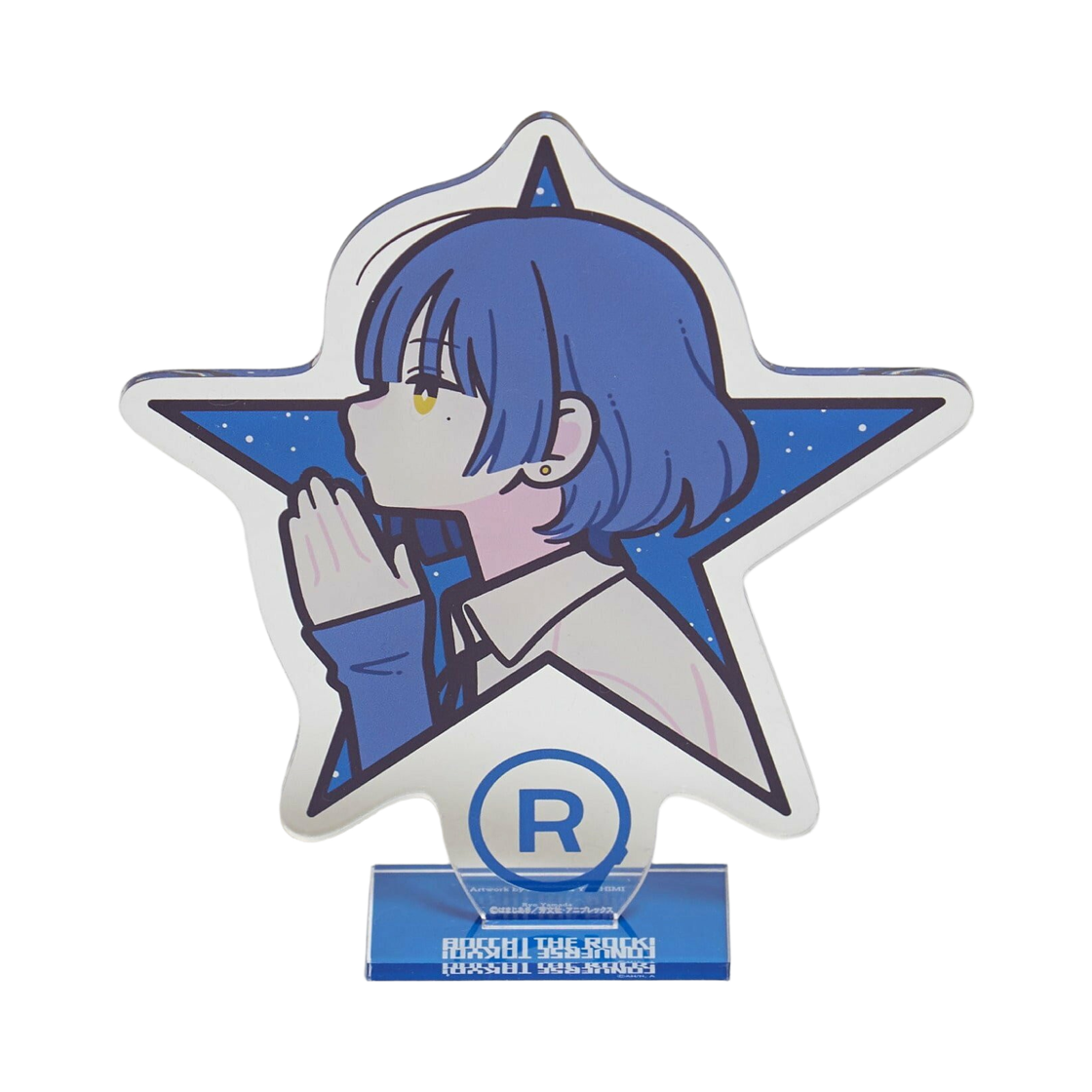 컨버스 도쿄 x 애니메 봇치 더 록 x 미요시 요시미 그래픽 아크릴 스탠드 블루(Converse Tokyo x Anime Bocchi the Rock x Yoshimi Miyoshi Graphic Acrylic Stand Blue)