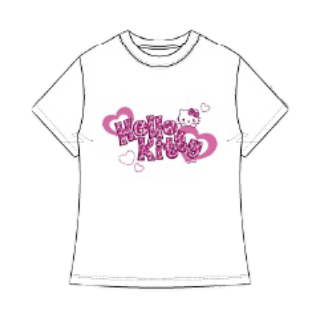 - Spao x Hello Kitty Slim Fit Short Sleeve T-Shirt Pink