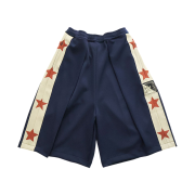 Kapital Smooth Jersey Kome Kome Track Jorts Betsy Ross Navy Red