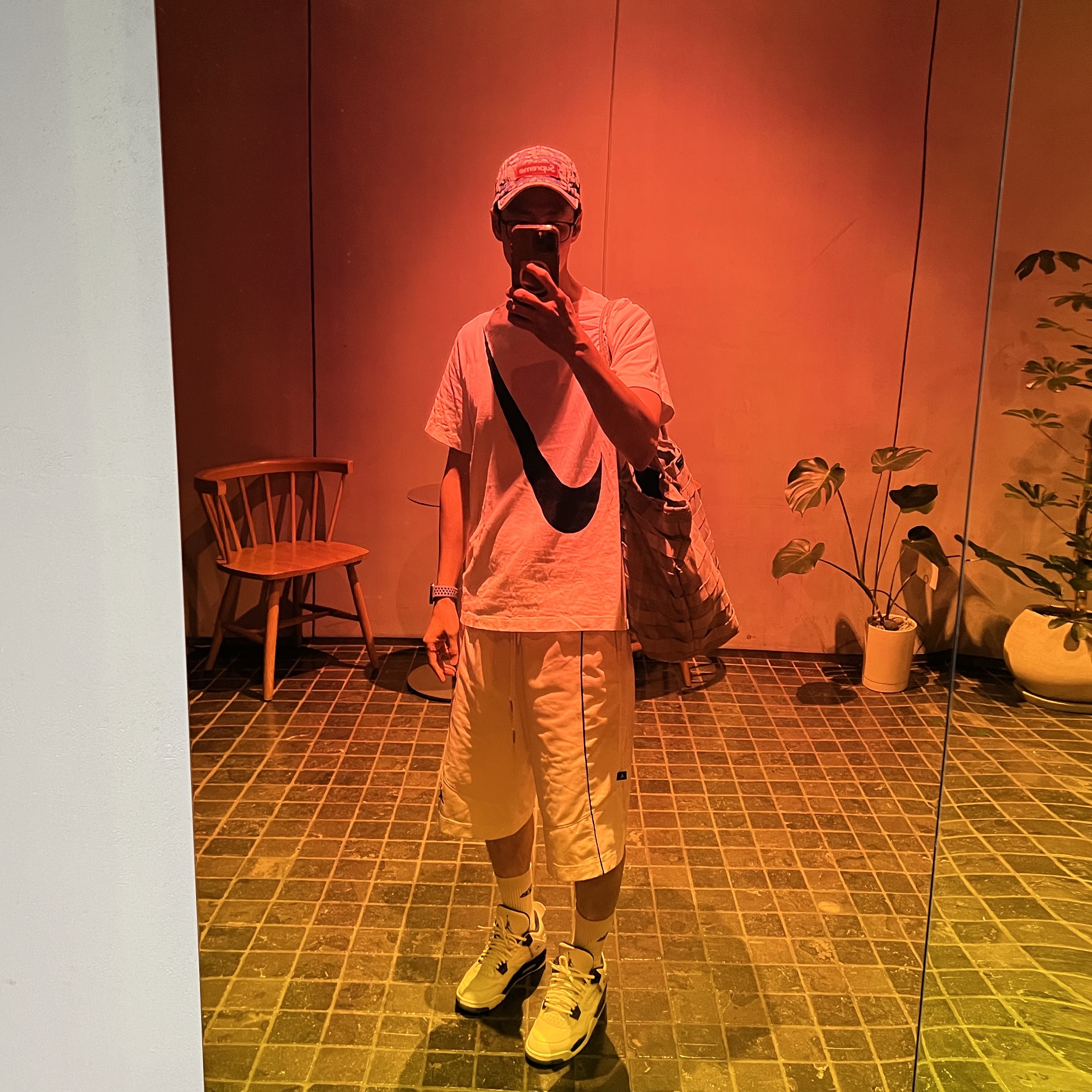 Supreme Fat Tip Jacquard Denim Camp Cap Blue - 22SS, Jordan 4 Retro Columbia 2015 착용 스타일