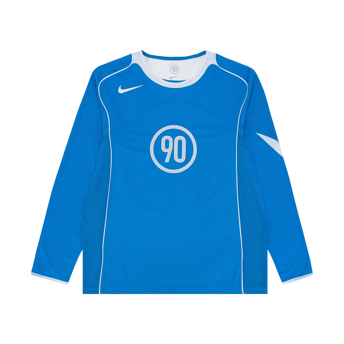 나이키 토탈 90 드라이핏 롱슬리브 풋볼 탑 라이트 포토 블루 화이트 - 아시아(Nike Total 90 Dri-Fit Long Sleeve Football Top Light Photo Blue White - Asia)