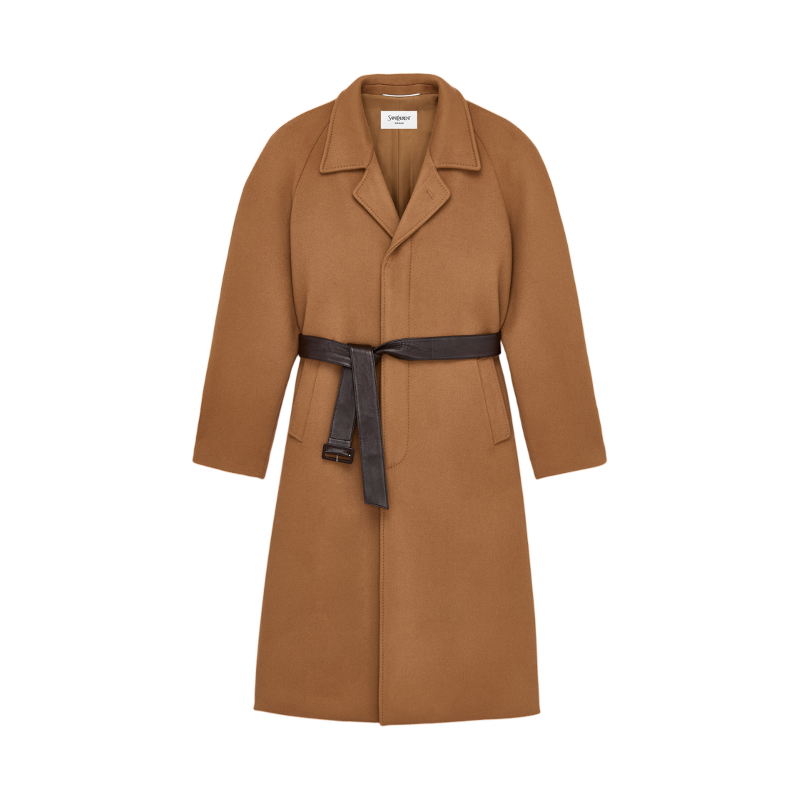 생로랑 벨티드 발마칸 더블 페이스 울 알장(Saint Laurent Belted Balmacaan in Double Face Wool Alezan) - 1