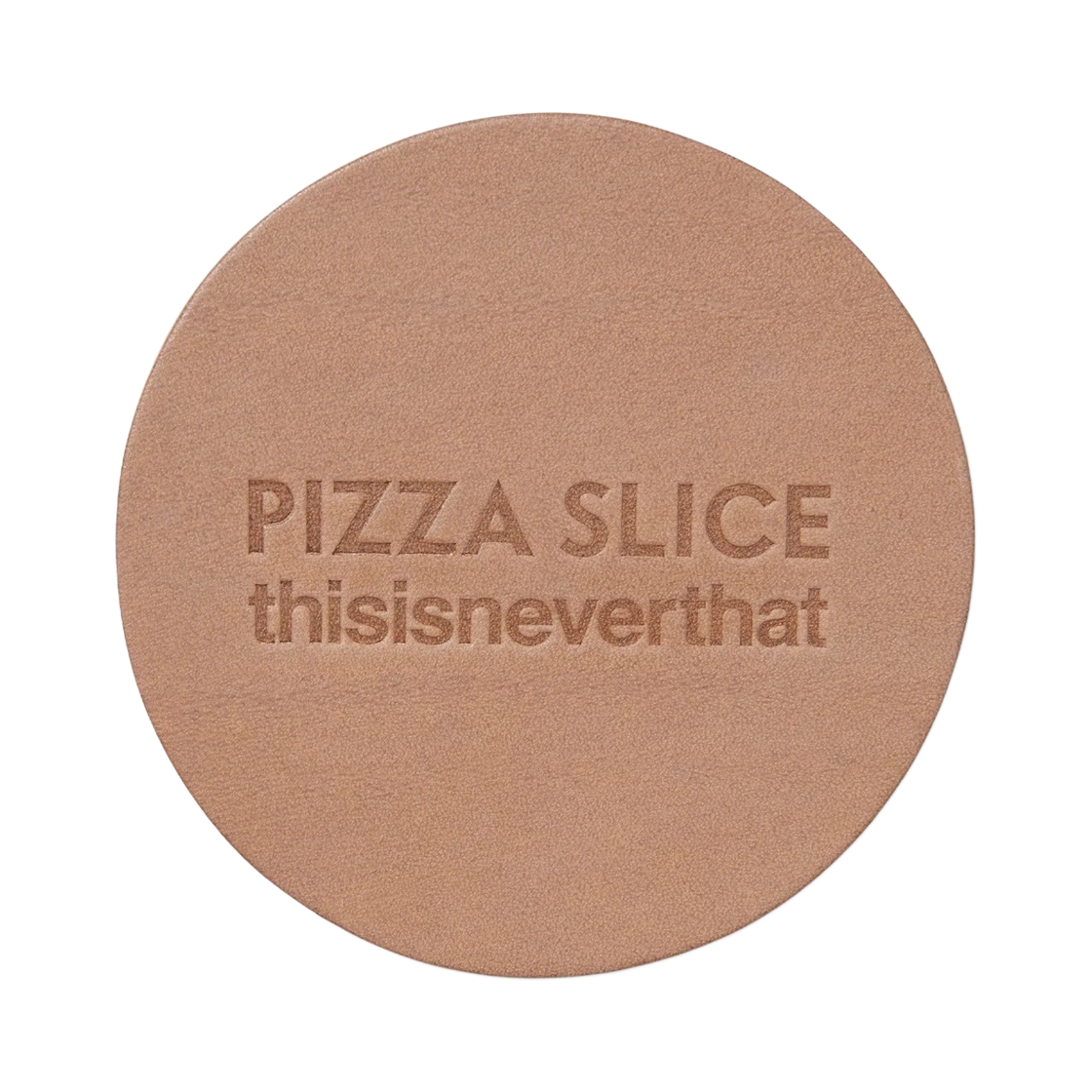디스이즈네버댓 x 피자 슬라이스 레더 코스터 세트 탄 (2개입)(thisisneverthat x Pizza Slice Leather Coaster Set Tan (2 Pack))