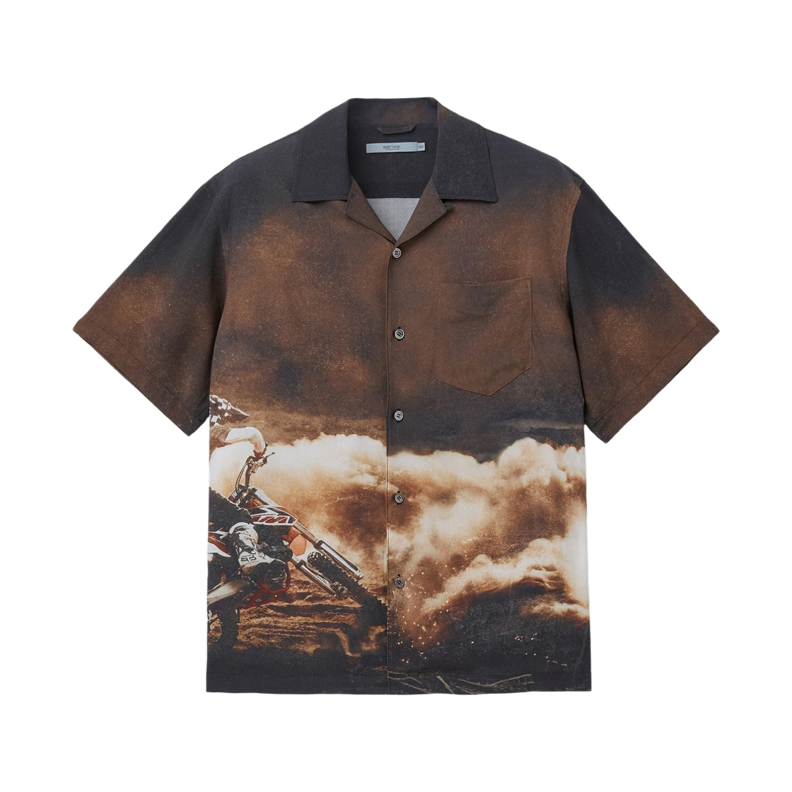 시리즈 모터사이클 프린팅 반팔 셔츠 블랙(Series Motorcycle Print Short-Sleeve Shirt Black)
