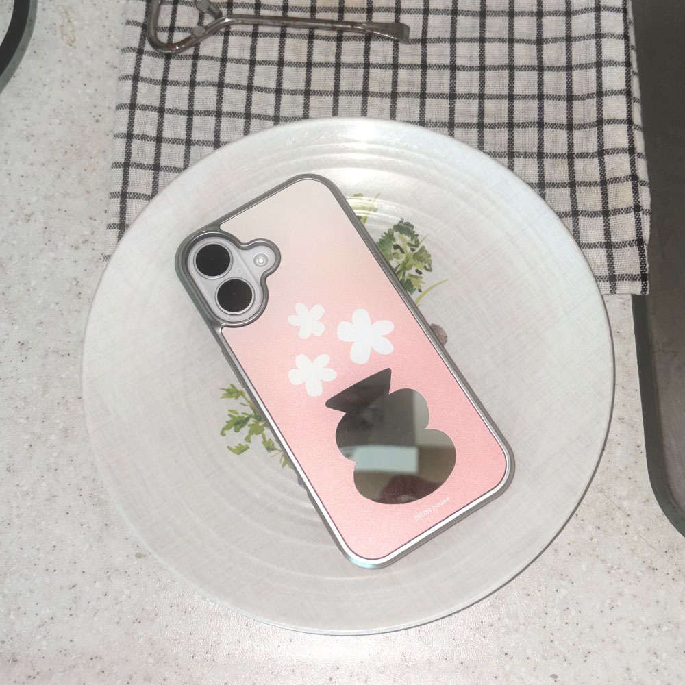 비비블 하우스 실버미러 꽃병 폰케이스(BIBIBL HOUSE Silver Mirror Vase Phone Case) - 4