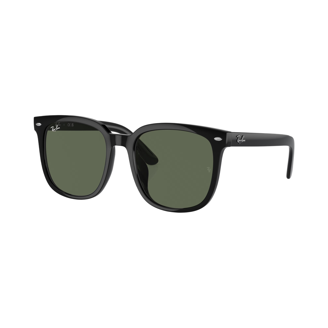 RB4401D-601/71 Ray-Ban RB4401D Polished Black Frame Dark Green Lense Low Bridge Fit