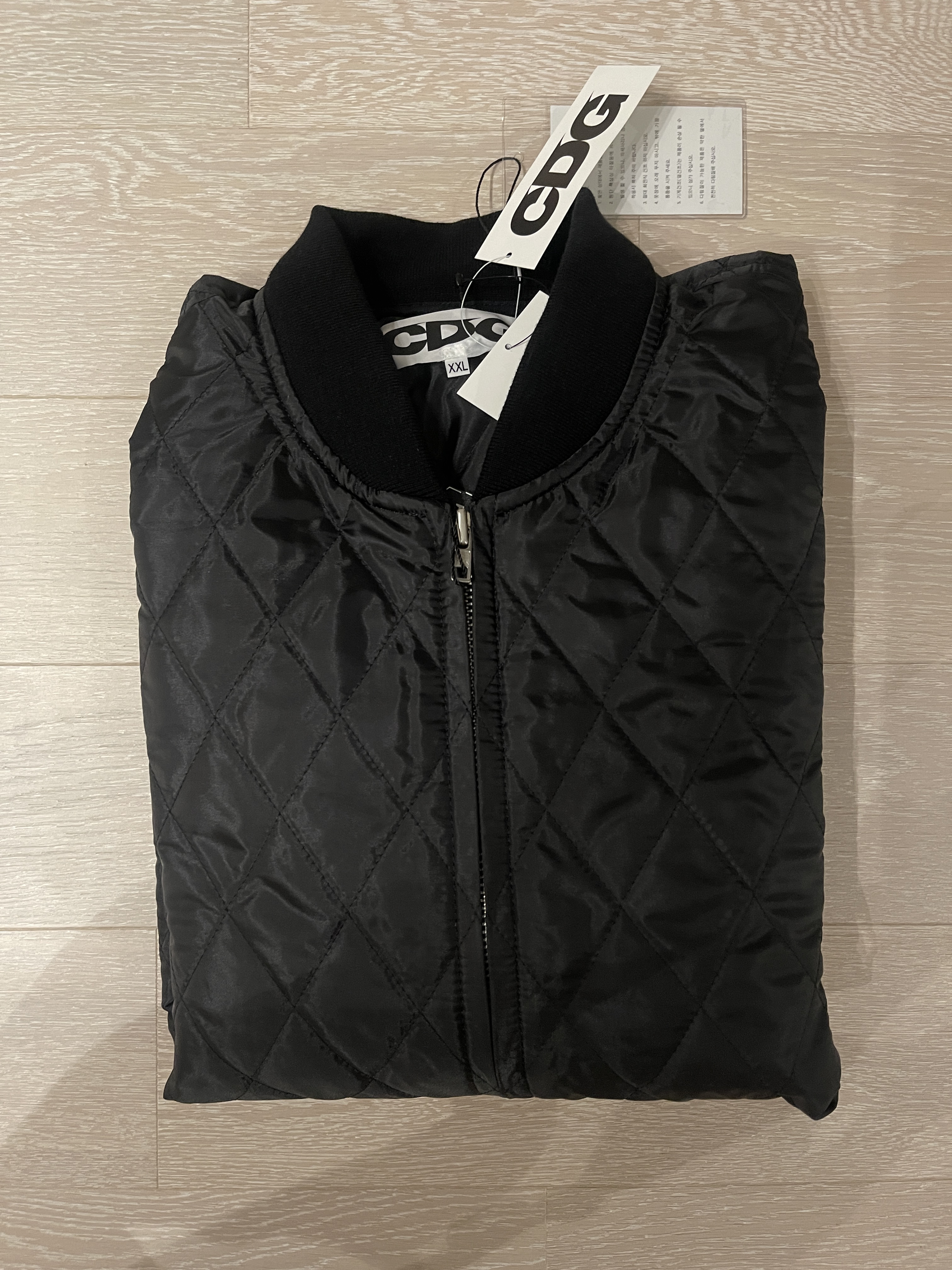 CDG Quilted '84-85 Staff Blouson Black 착용 스타일 - 1