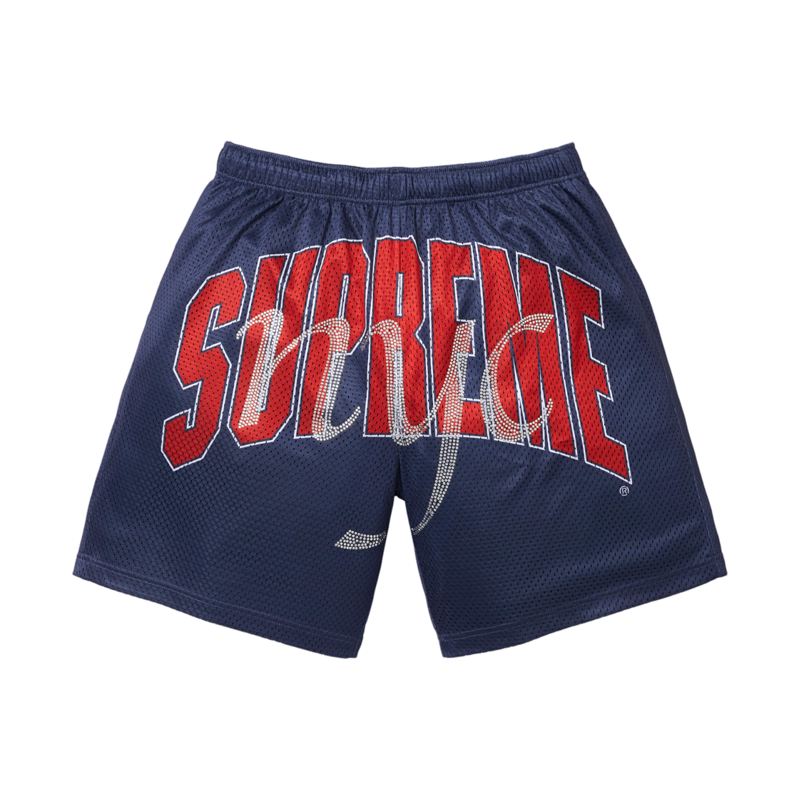 - Supreme Rhinestone Mesh Short Navy - 26SS