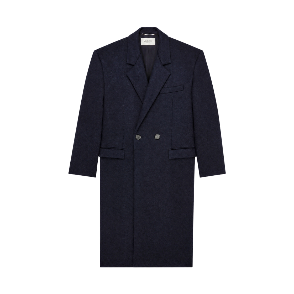 생로랑 80's 코트 더블 페이스 울 펠트 마린(Saint Laurent 80'S Coat in Double Face Wool Felt Marine)