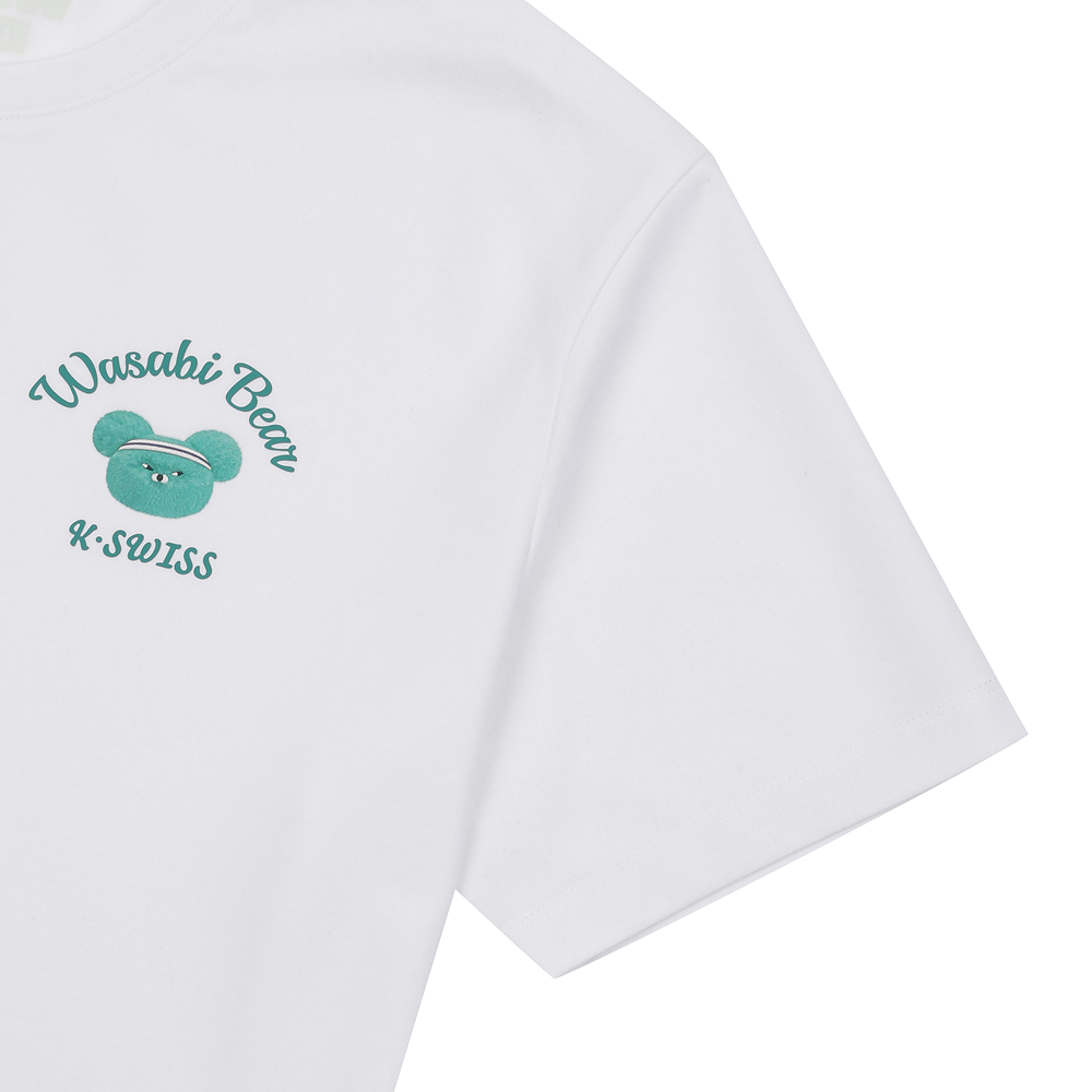 케이스위스 x 와사비 베어 여성  클럽 반팔 티 WH(K-SWISS x WASABI BEAR W CLUB SS T WH) - 5