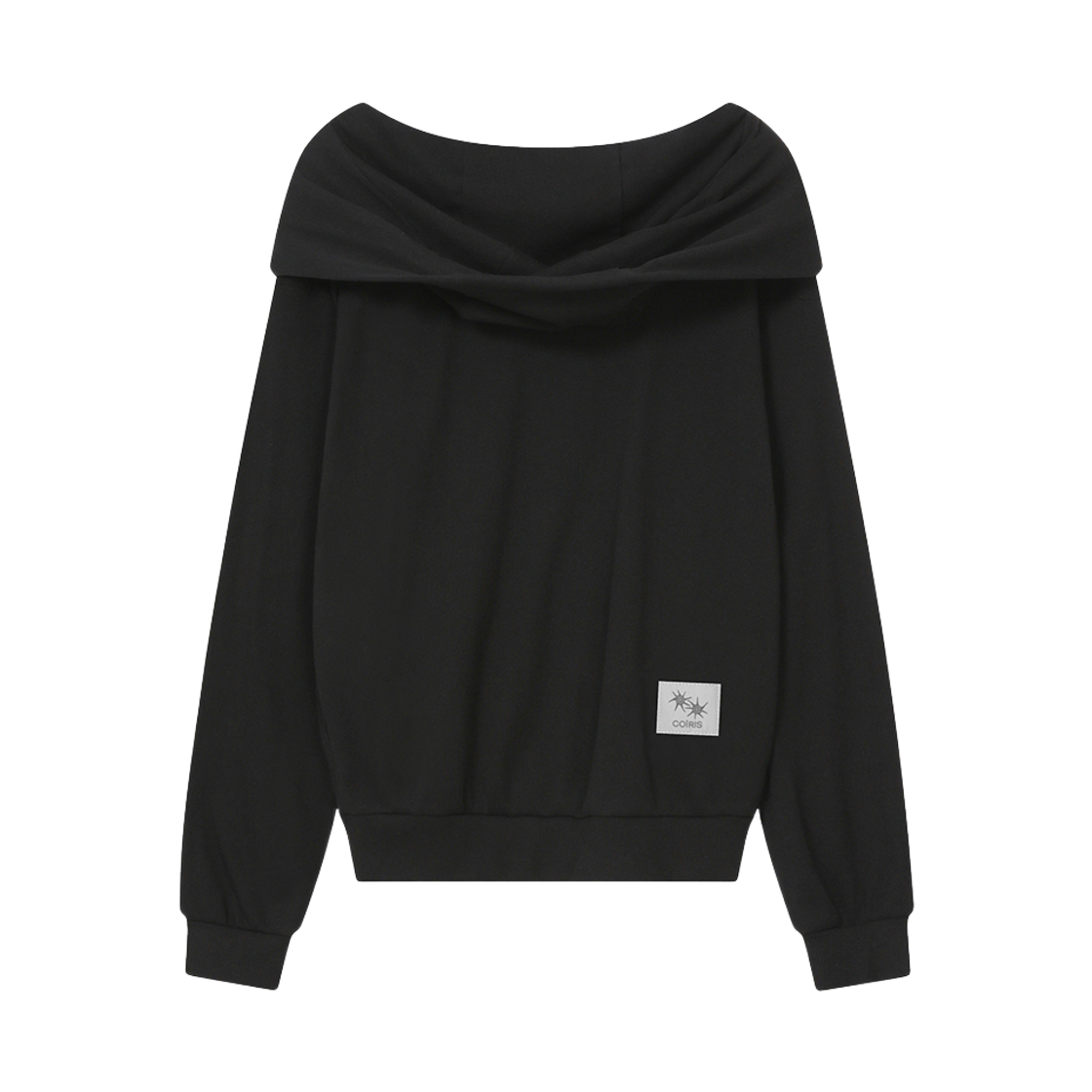 코이리스 시오르 페이크 후드 오프숄더 맨투맨 블랙(Coiris Sior Fake Hood Off Shoulder Mtm Black) - 2