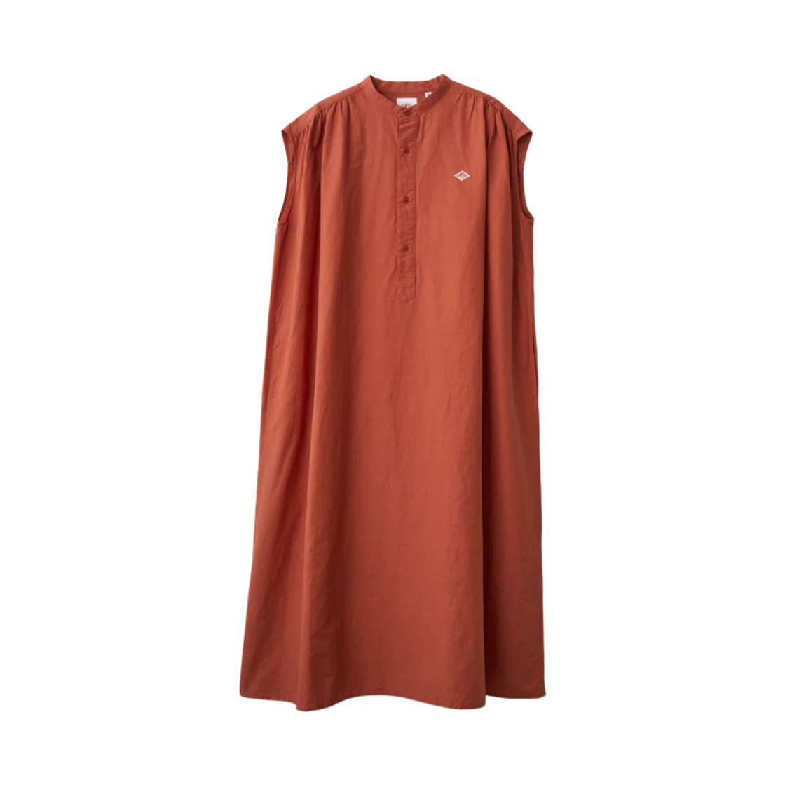 DT-B0347-VCL (W) Danton Cotton Linen Slub Sleeveless Dress Orange